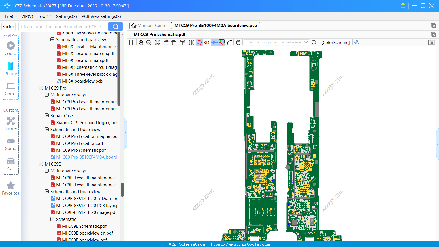 Xiaomi MI CC9 Pro-35100F4M0A Boardview